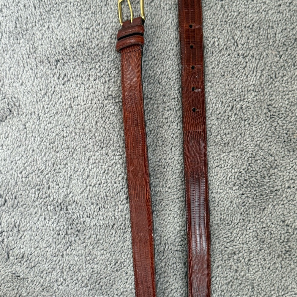 RARE Coach tejus lizard exotic leather belt 36 - Picture 6 of 7